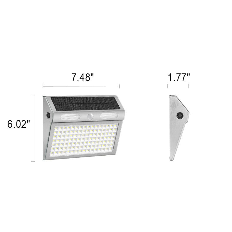 Solargenerator Induksjon Rustfritt Stål Trapezoidal LED Utendørs Vanntett Vegglampe | Luvikno