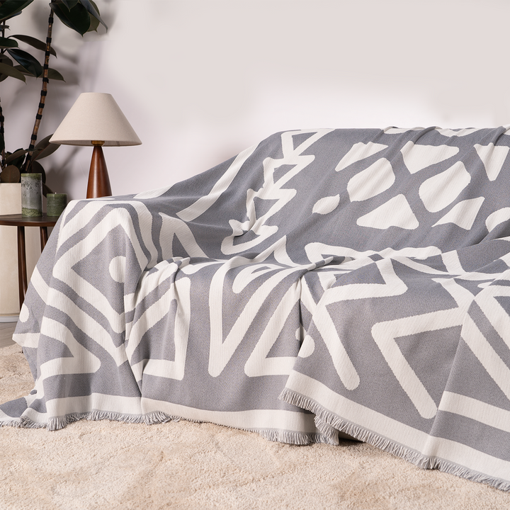 Geometrisk Boho Stil Sofa Trekk - Moderne, Stilig & Holdbar Sofa Beskyttelse | Luvikno
