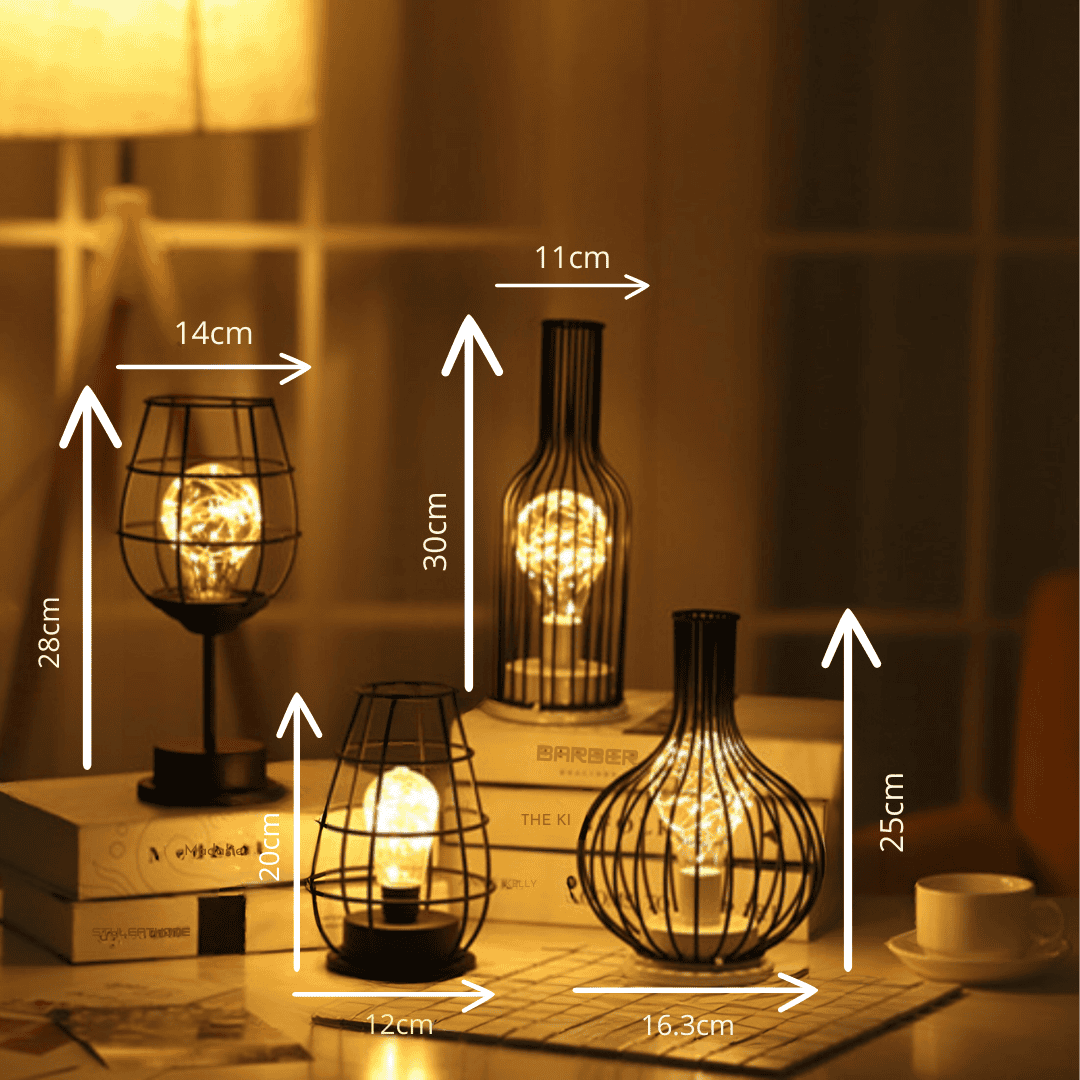 NoirLume - Luksuriøs Moderne Svart Bordlampe | Atmosfærisk Belysning for Stue & Soverom | Luvikno