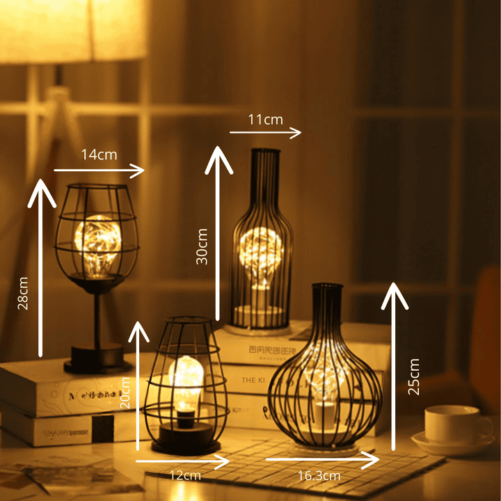 NoirLume - Luksuriøs Moderne Svart Bordlampe | Atmosfærisk Belysning for Stue & Soverom | Luvikno