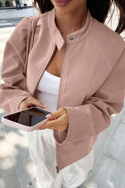 Luvik | Kauluksessa Suede Pitkähihaisella Takilla