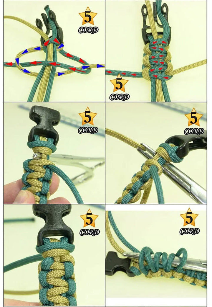 15-i-1 Overlevelses Paracord Armbånd | Luvikno