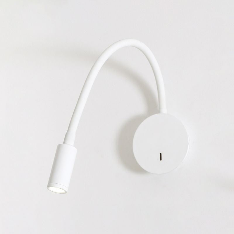 Justerbar sylinder lesing vegglampe moderne silikon og metall LED svart/hvit sconce lampe | Luvikno