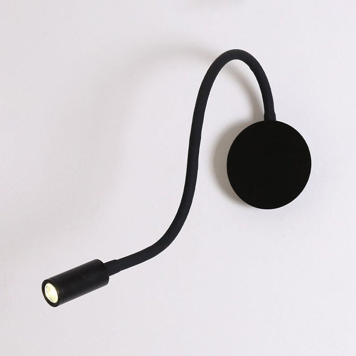 Justerbar sylinder lesing vegglampe moderne silikon og metall LED svart/hvit sconce lampe | Luvikno