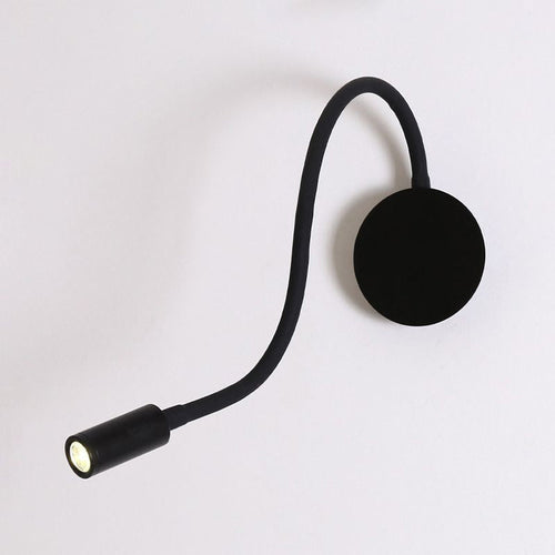 Justerbar sylinder lesing vegglampe moderne silikon og metall LED svart/hvit sconce lampe | Luvikno