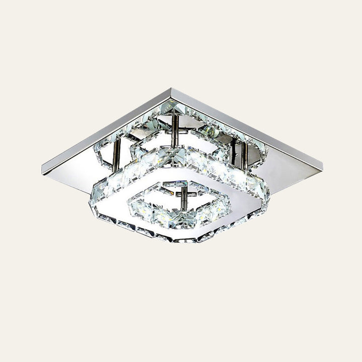 Taklampe Krystall LED Moderne Innfelt Armatur Luvikno