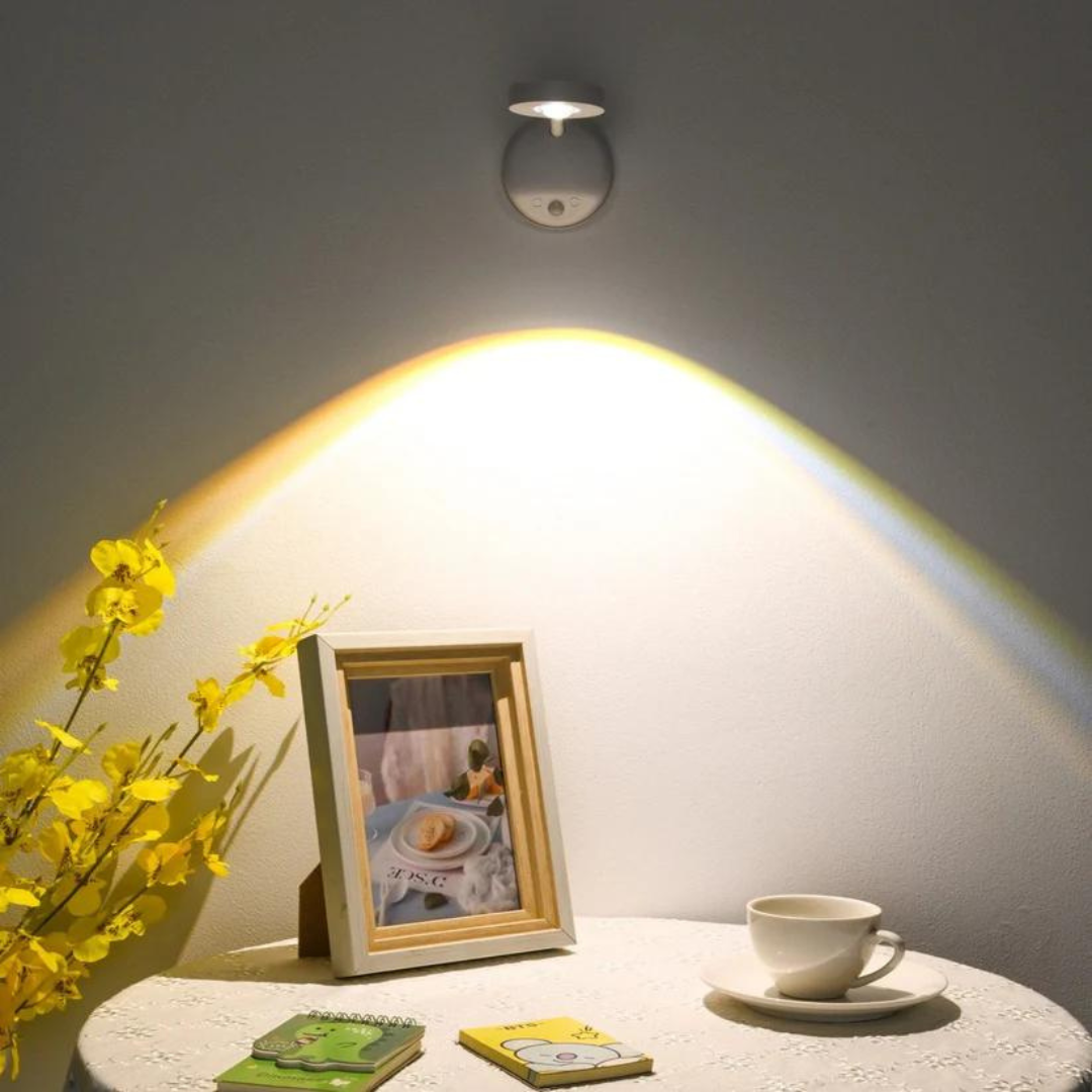 Luvikno | Spark360 – Trådløs LED-spotlight med bevegelsessensor og 360° justerbar montering