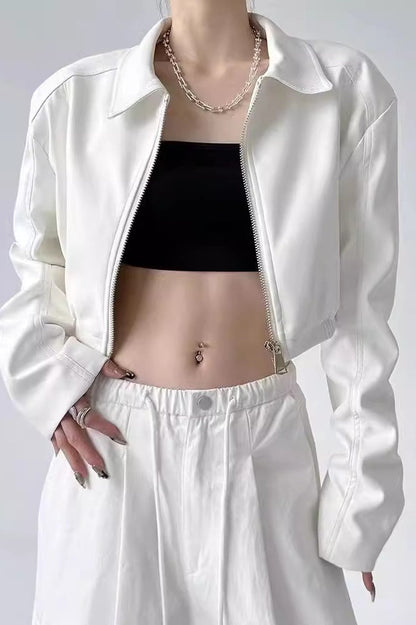 Luvik | Down Collar Biker Lyhyet Takki