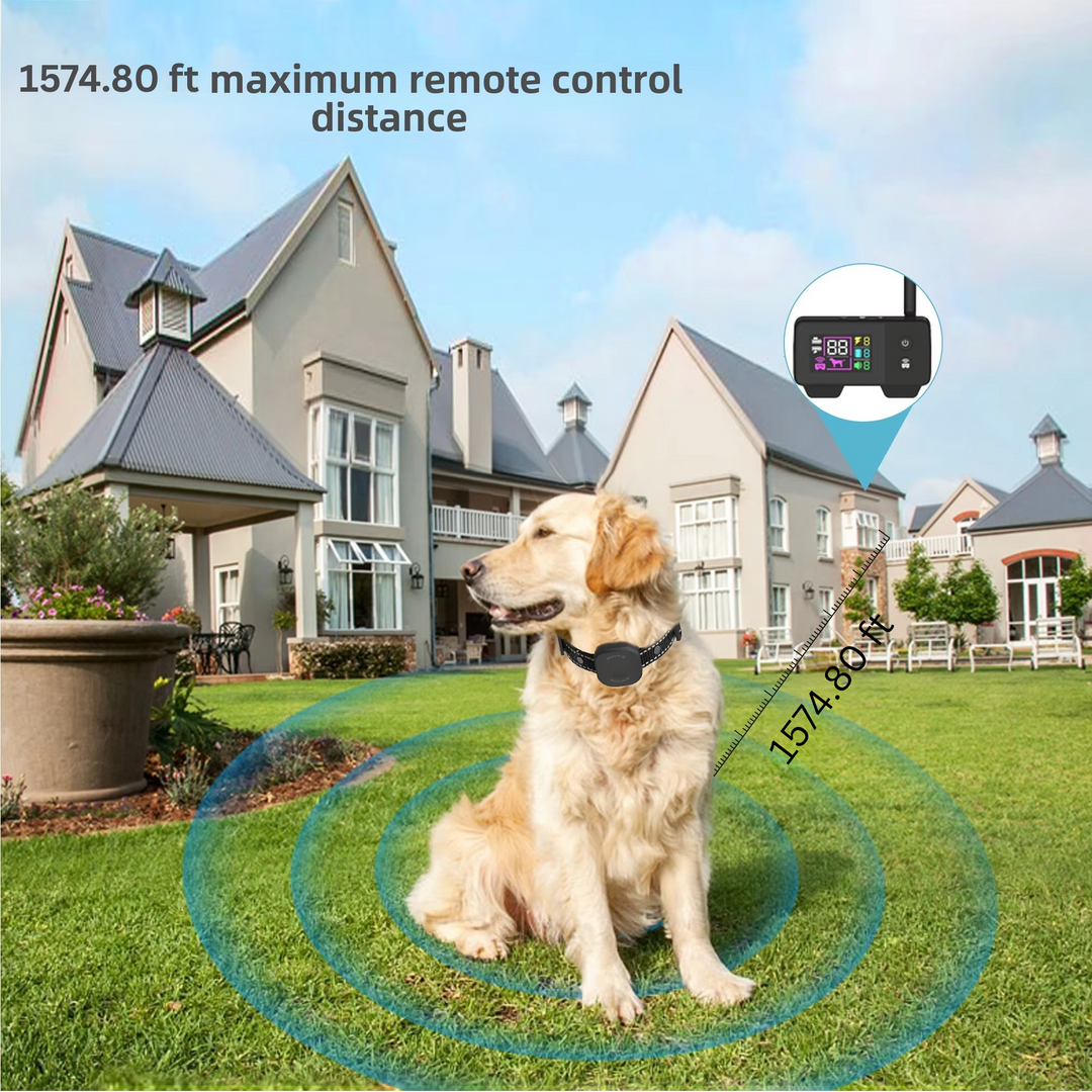 Ultimate Safety 1,574.8 fot Trådløst Hundegjerde System med Oppladbar, Vanntett Halsbånd Luvikno