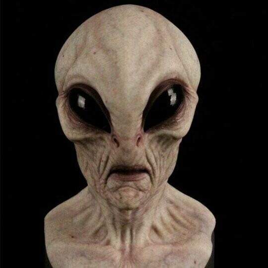 Alien-Mask | Realistiske Halloween Kostyme Tilbehør | Luvikno
