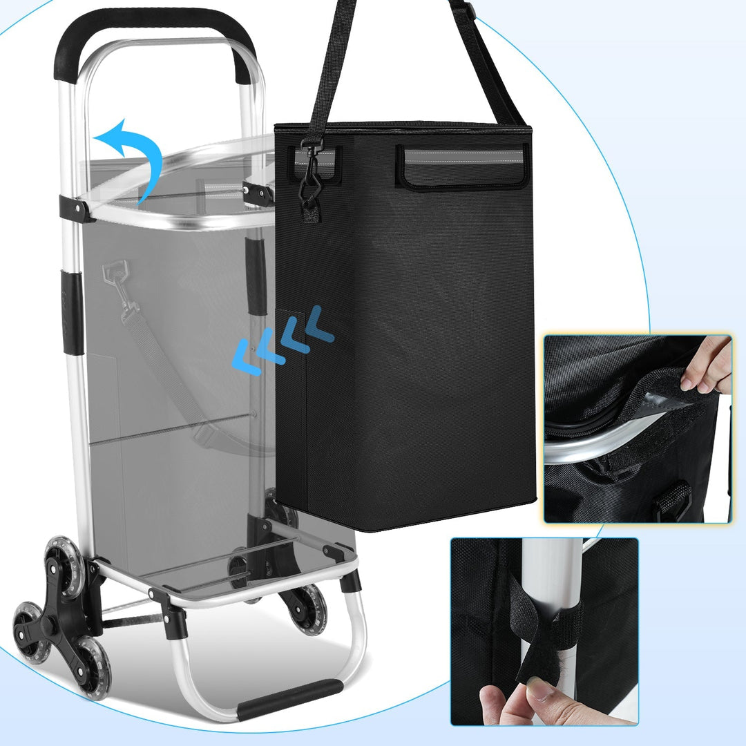 Shopping trolley shopping roller foldable 40L | Luvikno