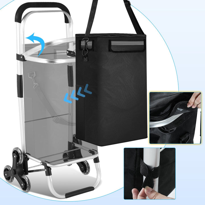 Shopping trolley shopping roller foldable 40L | Luvikno