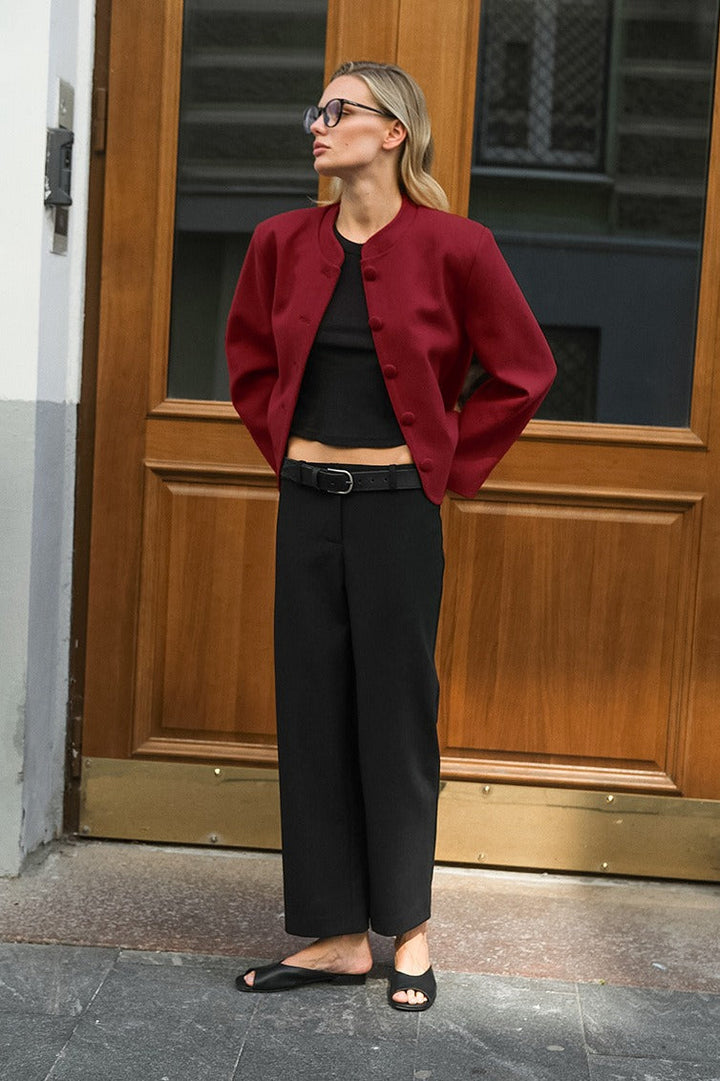 Luvik | Rød Ull Blazer