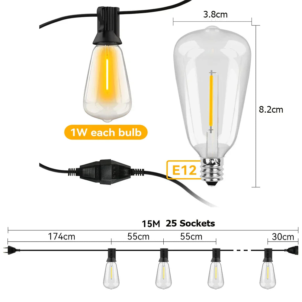 Vanntette LED Lyslenker - LumiGlow | Luvikno