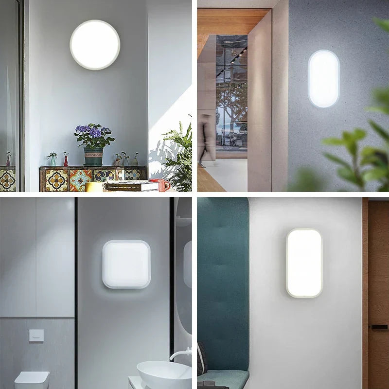 Vanntett LED Fukt Rom Taklampe – Ideell for Bad, Kjøkken, og Kjeller | Luvikno
