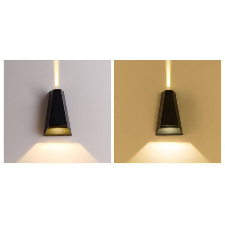 Moderne Kreativ Trapezform Opp og Ned Opplyst LED Utendørs Vegglampe | Luvikno