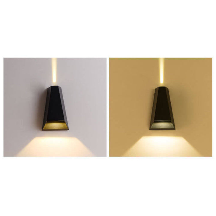 Moderne Kreativ Trapezform Opp og Ned Opplyst LED Utendørs Vegglampe | Luvikno