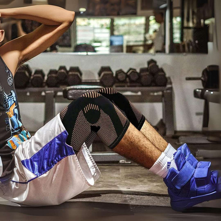 CopperFlex Kneebånd med kompresjon | for smertelindring - støtte - mobilitet - perfekt for utøvere, arthritis, seniorer og skadegjenoppretting Luvikno