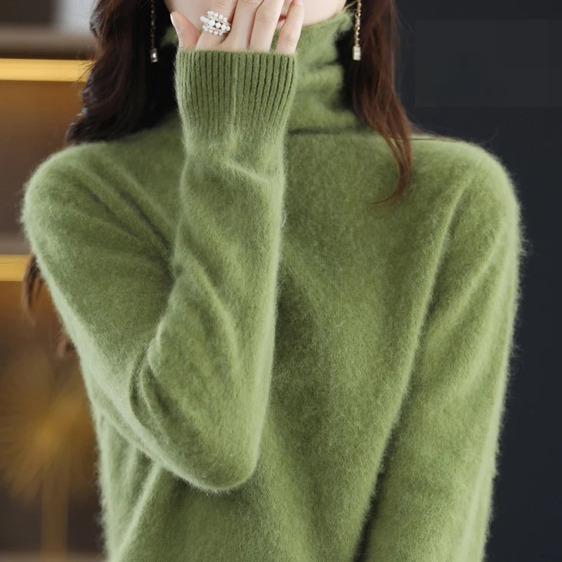 Luvik | Kasmirneule Naiset Pehmeä korkea kaulusneule, Lämmin & Luksusdesign
