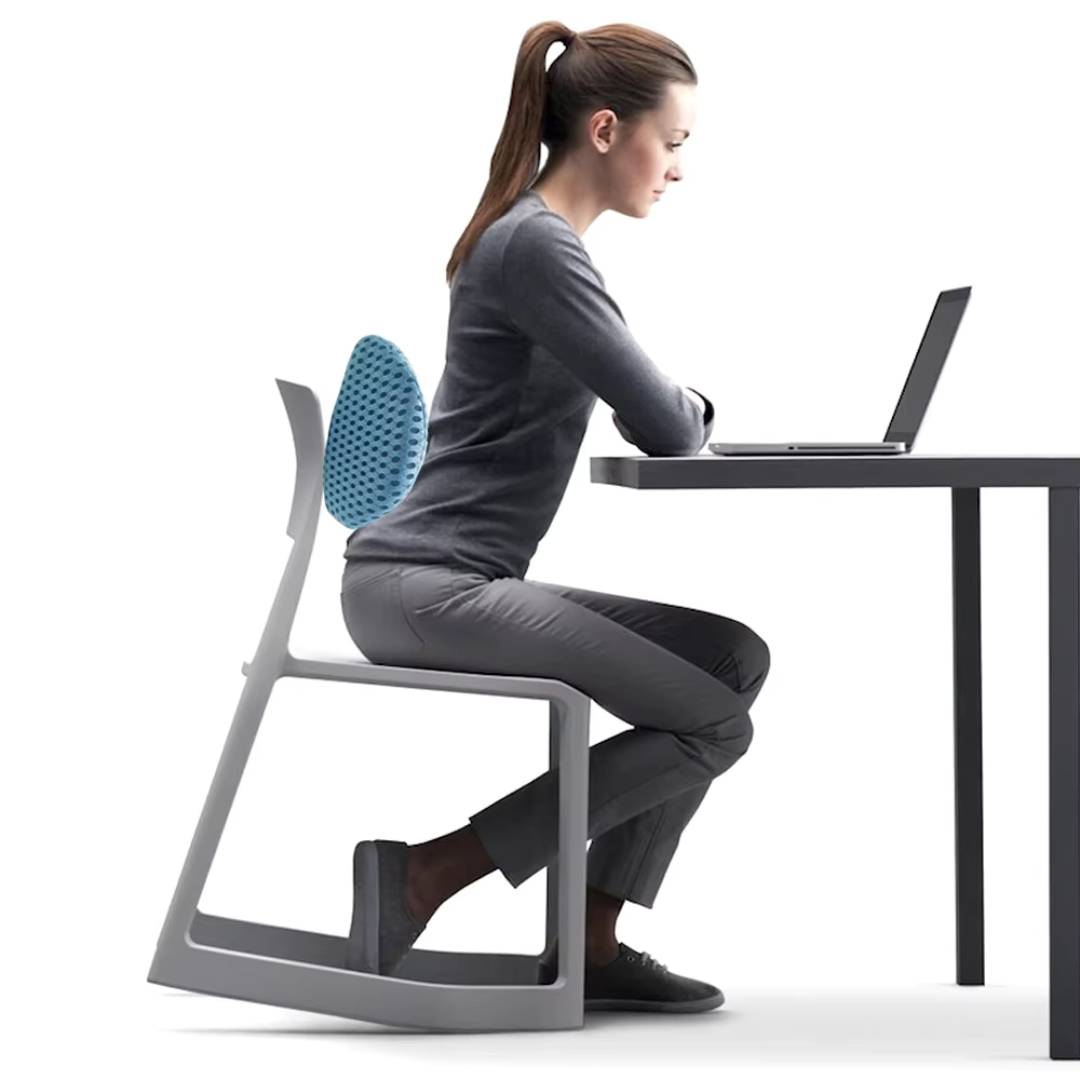 ComfortWave Lumbal Støttepute | for Lindring av Lændesmerter - Ergonomisk Design for Kontor - Kjøring og Hjemmebruk Luvikno
