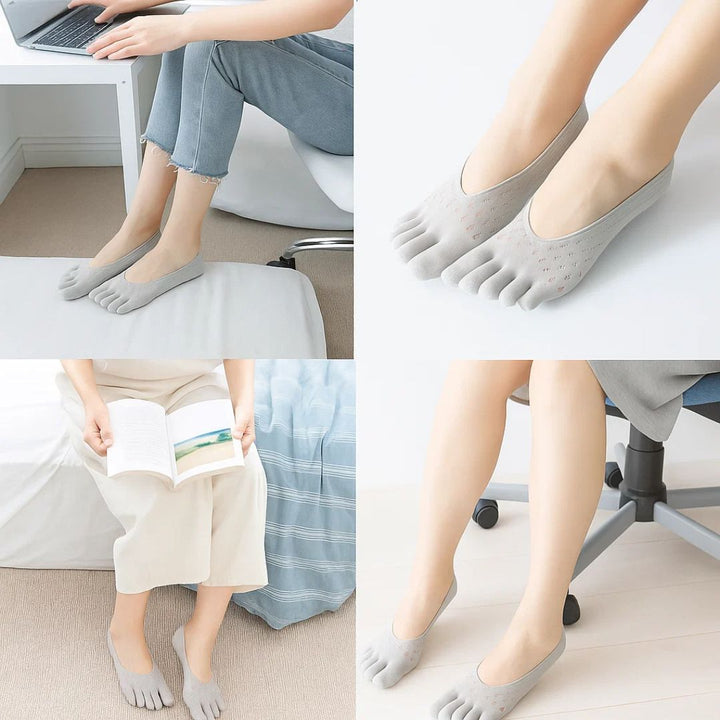 ToeAlign | Ortopediske Tå Sokker – Tå Separasjon, Fukttransporterende & Lindring for Hallux Valgus, Hammerfott & Idrettsfot Luvikno