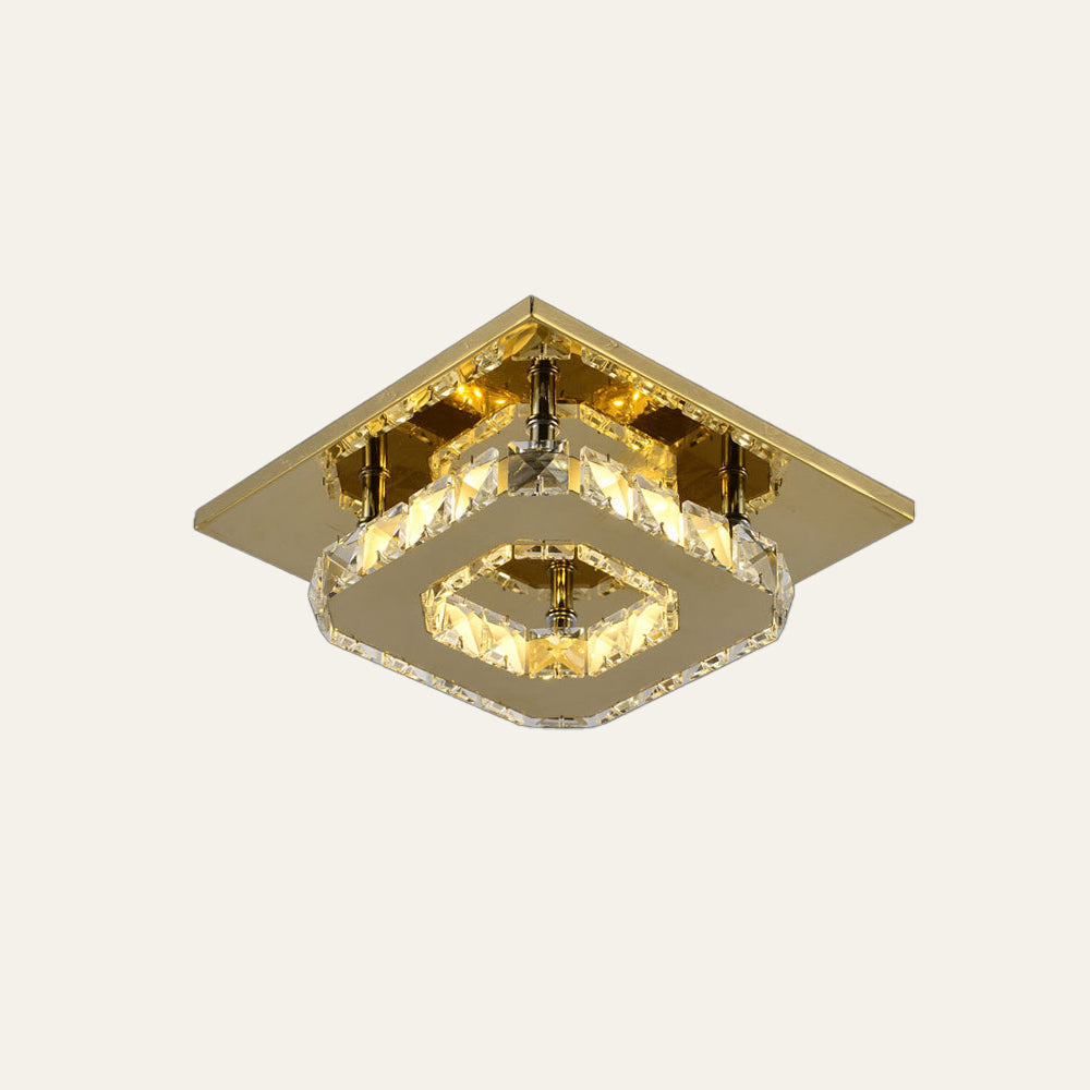 Taklampe Krystall LED Moderne Innfelt Armatur Luvikno