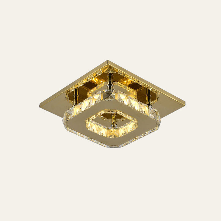 Taklampe Krystall LED Moderne Innfelt Armatur Luvikno