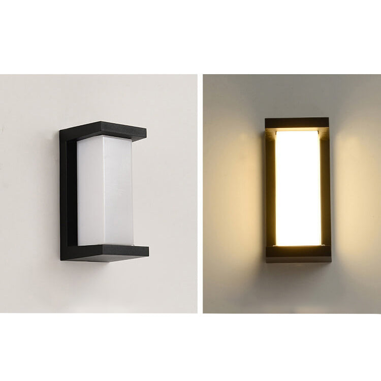 Moderne Kreativ Geometri Aluminium Utendørs Vanntett LED Vegglykt Lampe | Luvikno