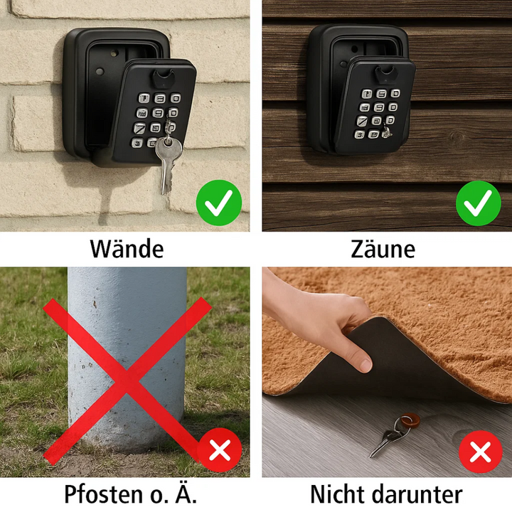 KeyGuard Utendørs Safe – Vanntett Veggmontert Nøkkelboks | Luvikno