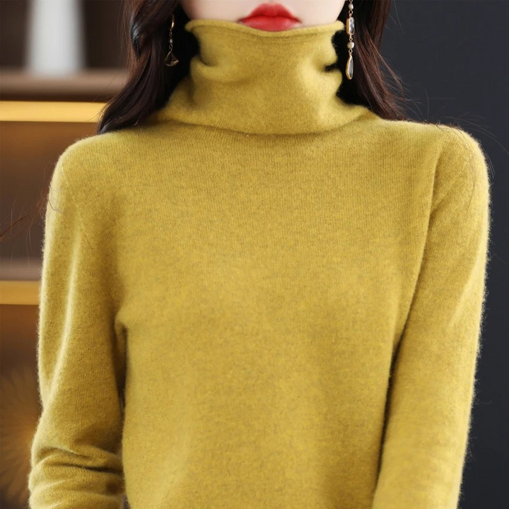 Luvik | Luksus Cashmere Genser til Kvinner Myk Pikketopp, Varm & Stilig
