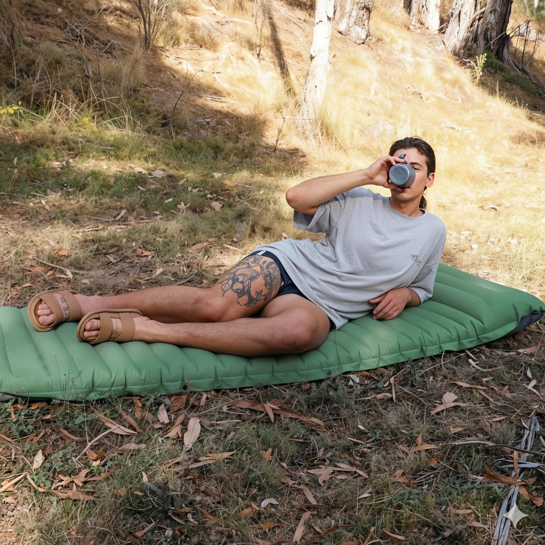 Camping Oppblåsbar & Bærbar Madrass Luvikno