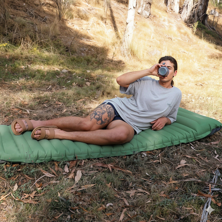 Camping Oppblåsbar & Bærbar Madrass Luvikno