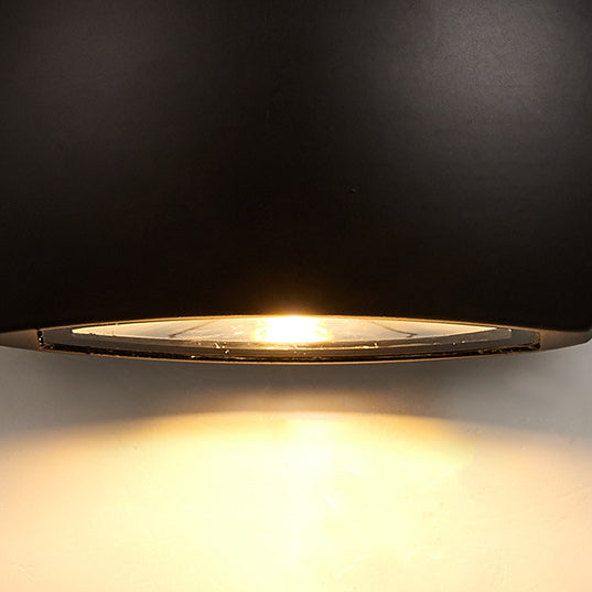 Moderne Industriell Halvsirkel Aluminium LED Utendørs Vegglampe For Hage | Luvikno