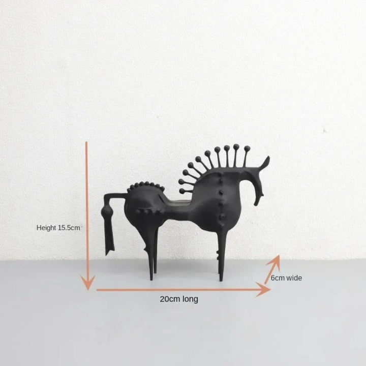 Abstrakt Metall Hest Skulptur | Luvikno