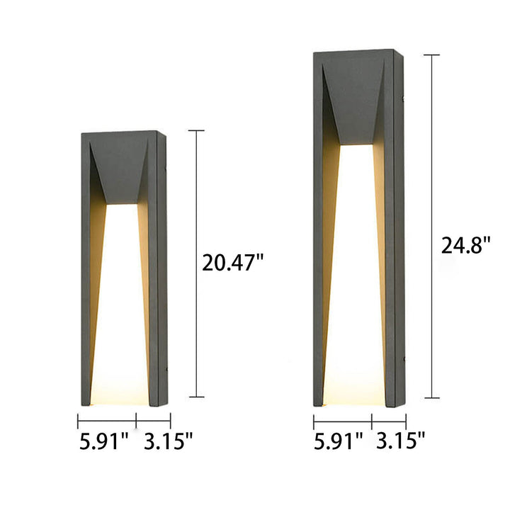 Vanntett Enkel Strip Design LED Utendørs Vegglampe | Luvikno