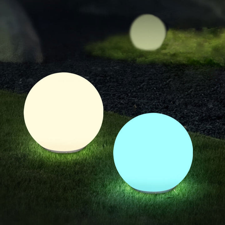 Solar vanntett PE sfærisk LED utendørs dekorativ plenlampe | Luvikno