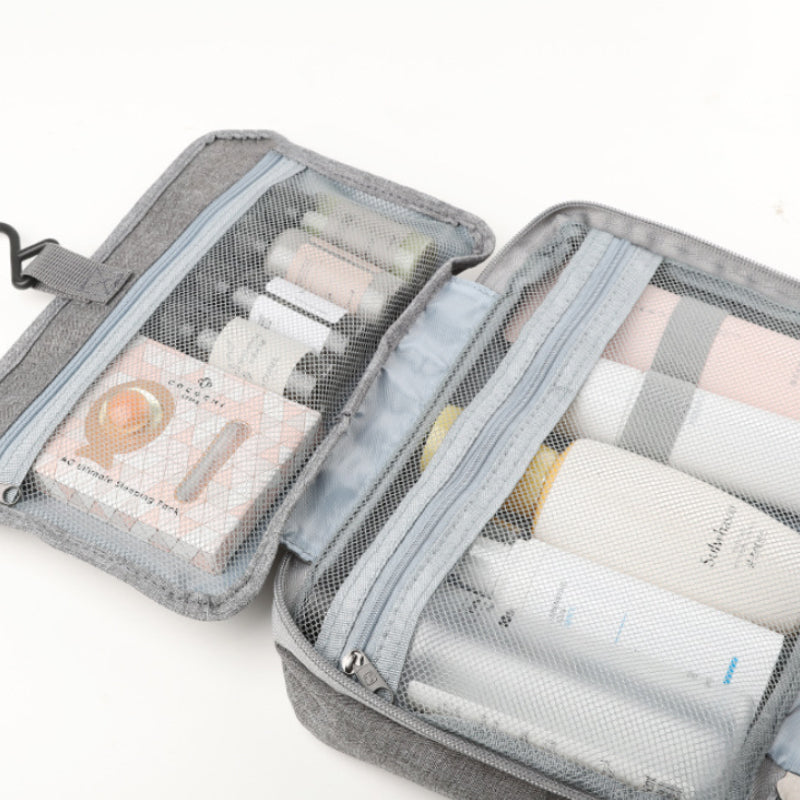 Luvikno | Travelique Reiset kosmetikkorganisator | Kompakt & Vannavvisende | Med 4 Rom & 360° Hake | For Kvinner & Menn