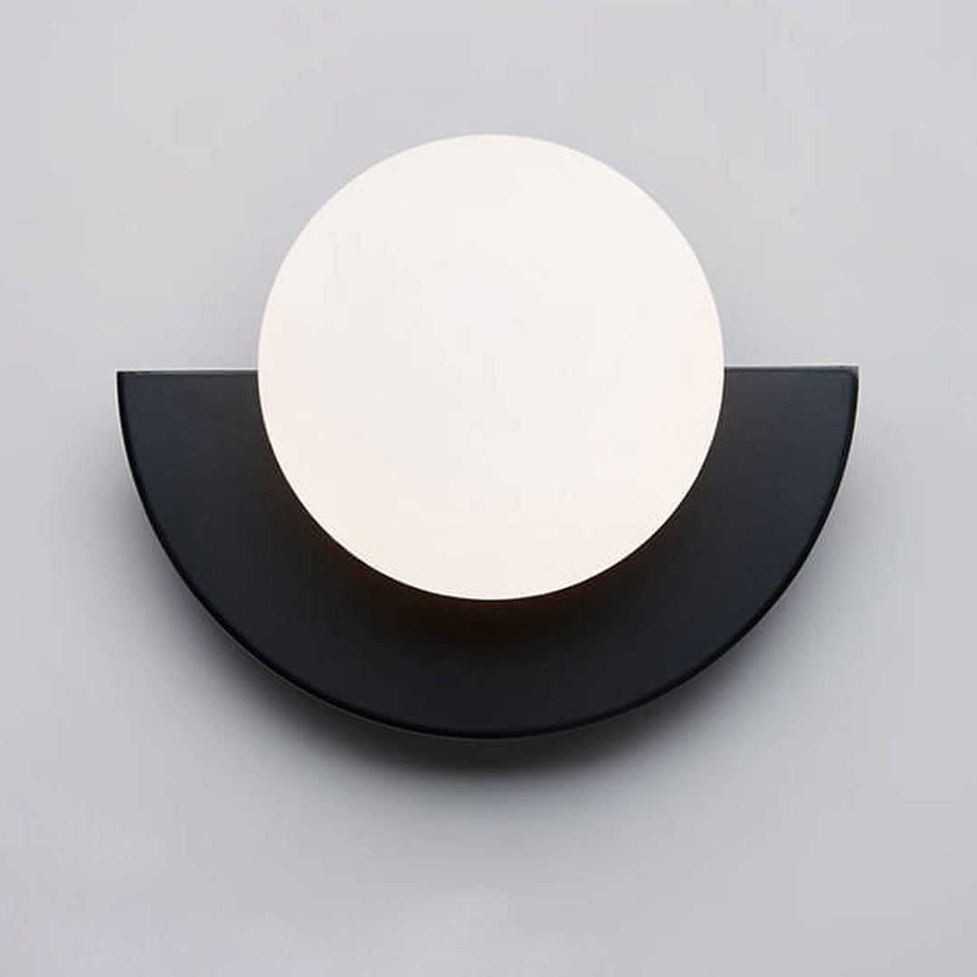 Glass Globe Wall Light with Colourful Base Luvikno