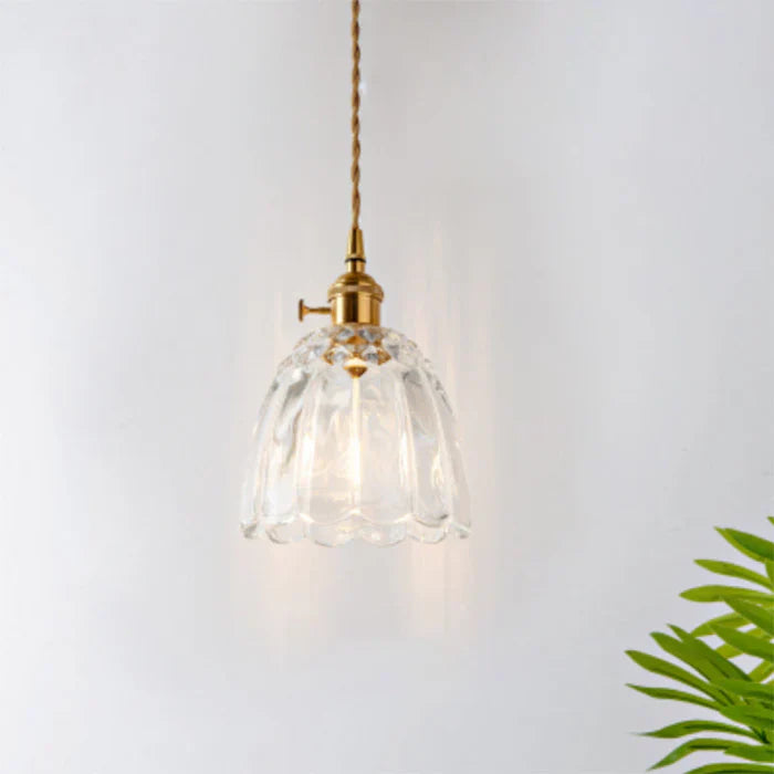 OpulentGlow Pendel – Elegant Glass Henge Lamp Luvikno