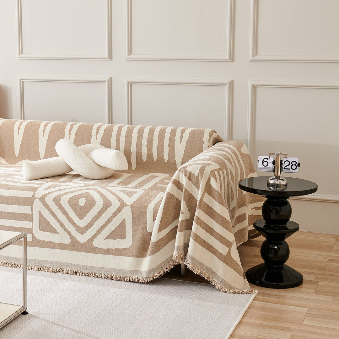 Geometrisk Boho Stil Sofa Trekk - Moderne, Stilig & Holdbar Sofa Beskyttelse | Luvikno
