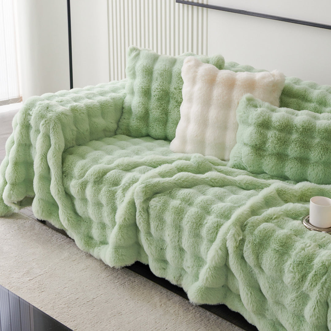 Luksus Ripple Faux Fur Sofa Deksel - Moderne, Stilig & Holdbar Sofa Beskyttelse | Luvikno