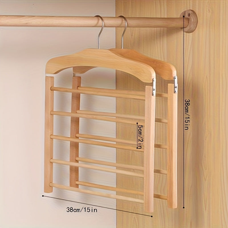 Wood Pants Hanger Multi-Layer 2 Piece Set | Luvikno