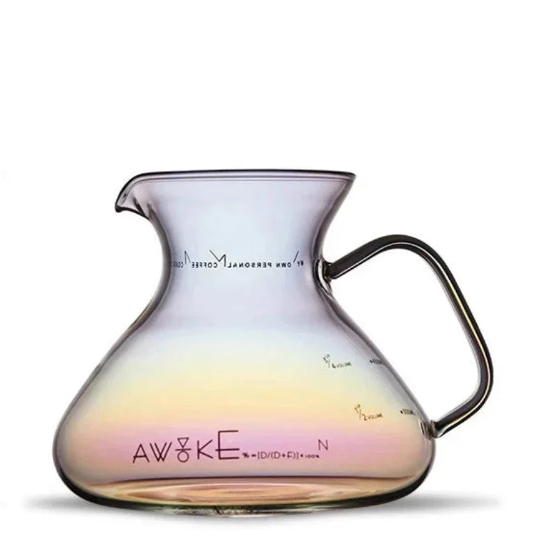 15oz Glass Pour Over Coffee Server Heat-Resistant Drip Brewing Carafe | Luvikno