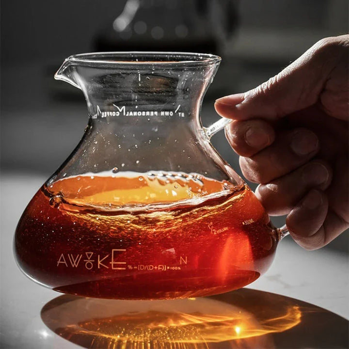 15oz Glass Pour Over Coffee Server Heat-Resistant Drip Brewing Carafe | Luvikno