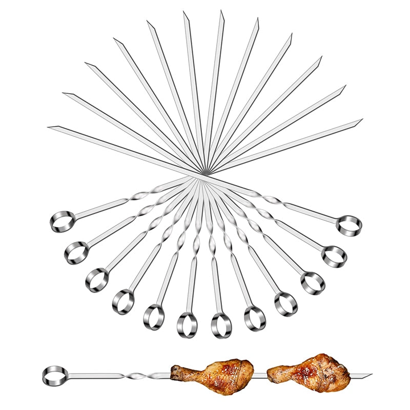 15pcs BBQ Spydersett Med Børste Grill Utendørs Grilltilbehør | Luvikno