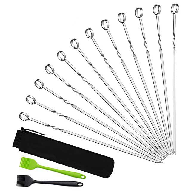 15pcs BBQ Spydersett Med Børste Grill Utendørs Grilltilbehør | Luvikno