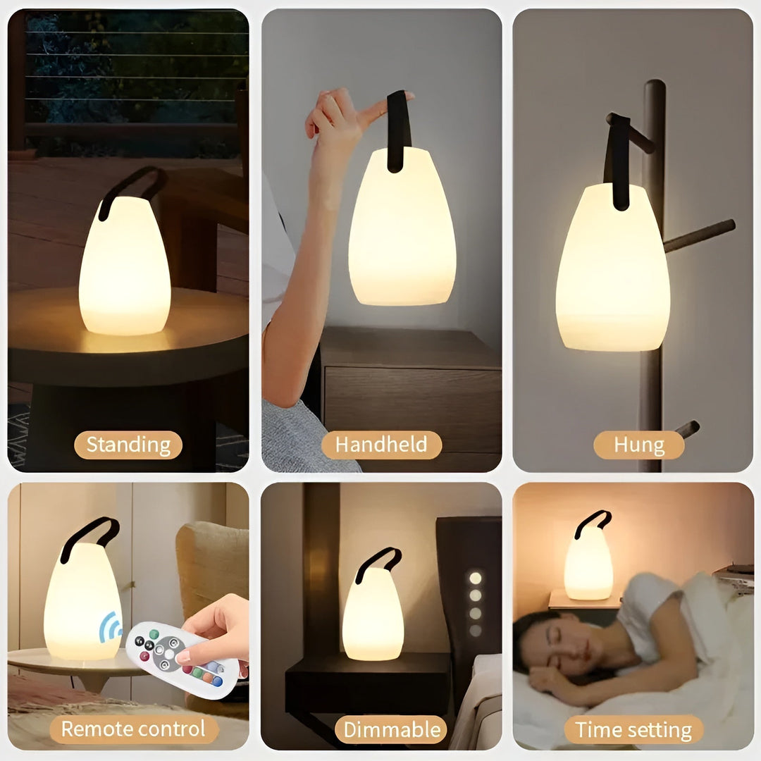 Luvikno | LuminaGlow Luxe LED-belysning – Bærbar og vanntett med 16 farger