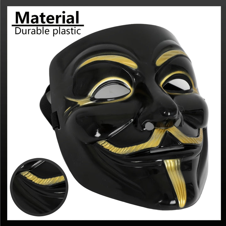 Luvikno | Men’s Full Face Plastic Halloween Mask | Anonymous Cosplay