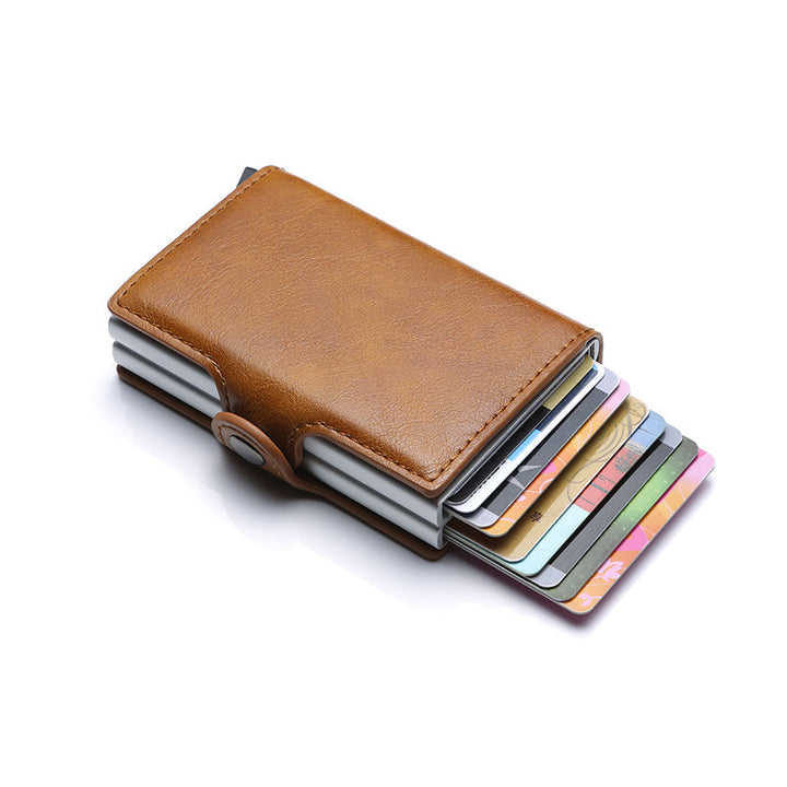 RFID lærvewallet med pengeklemme. | Luvikno