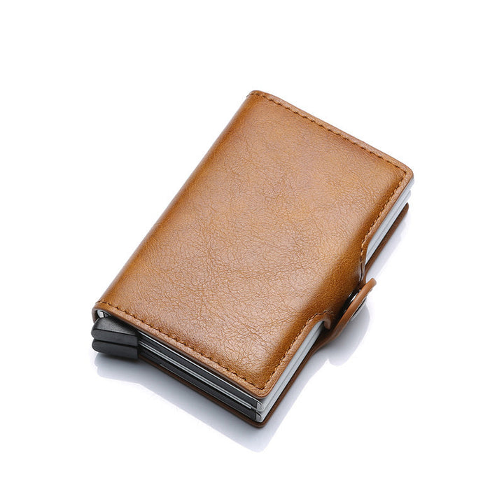 RFID lærvewallet med pengeklemme. | Luvikno
